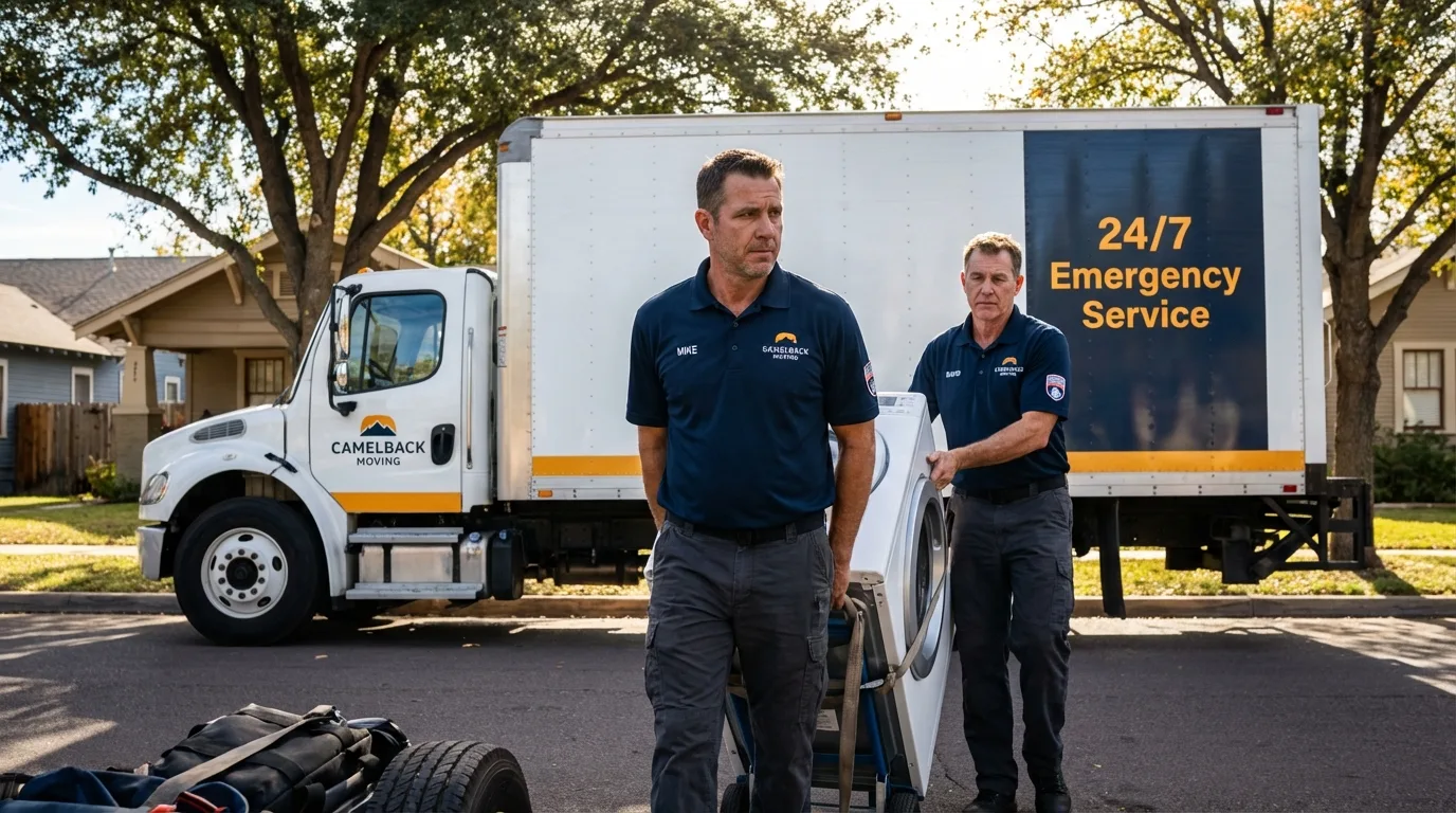 CamelBack Moving crew loading furniture in Duncanville, TX