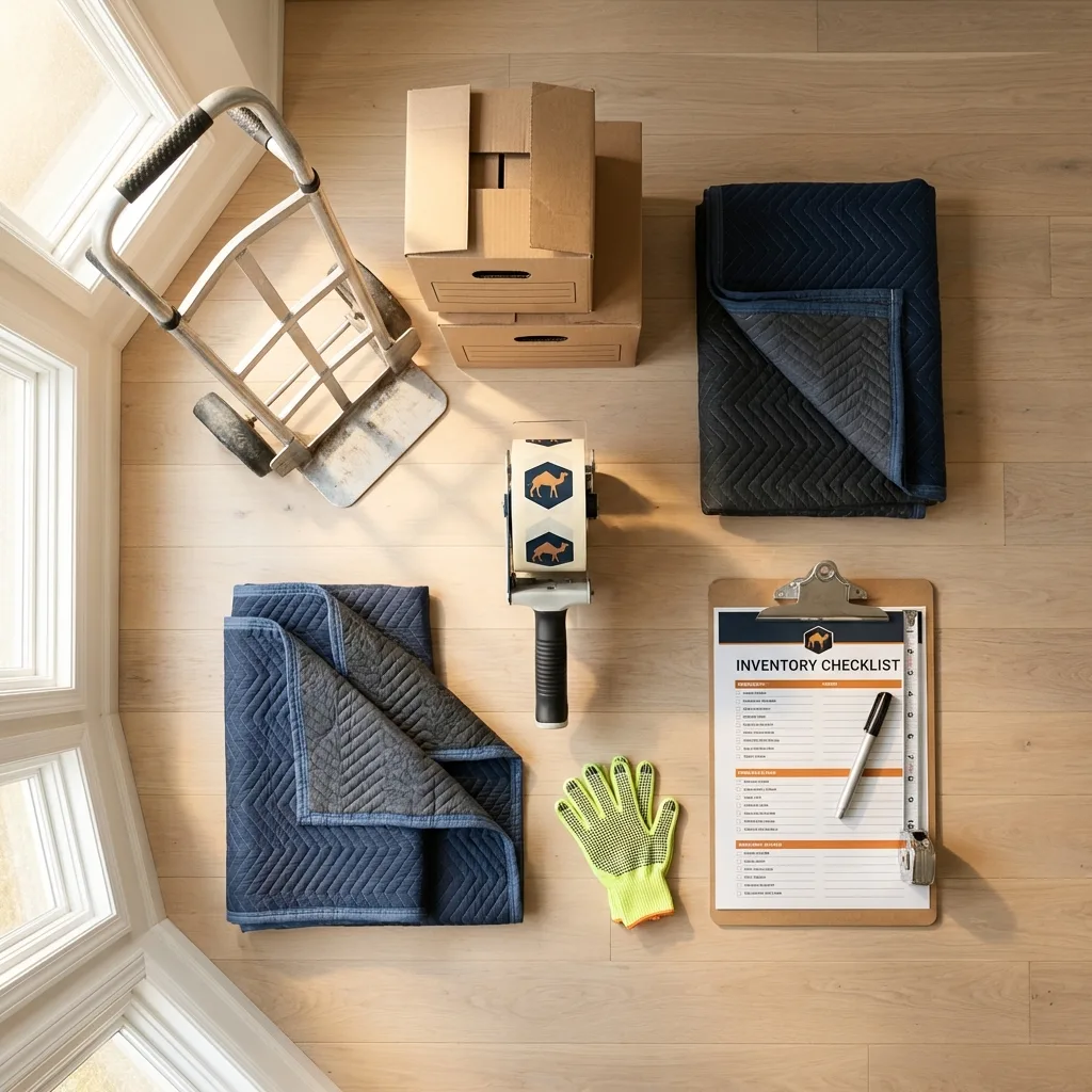 Professional moving supplies and packing materials layout for Duncanville residential relocations